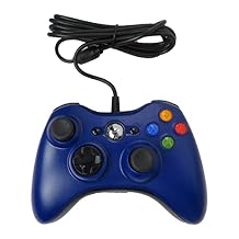 USB Wired Gamepad Replacement for Xbox 360 /Slim Controller for Windows 7/8/10 Microsoft PC Controller (Blue)