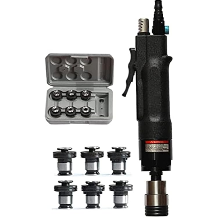 Pneumatic Tapping Machine, Handheld Pneumatic Drill Tapping Tool with Automatic M3-M12 Chuck, Suitable for Industrial Manufacturing Straighttype