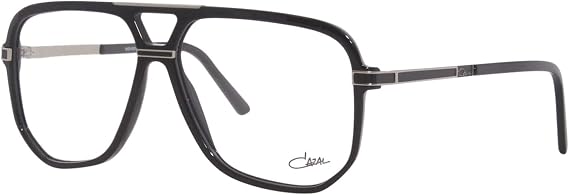 Cazal 6025 002 Eyeglasses Frame Men's Black/Silver Full Rim Pilot 58mm, Lens-58 Bridge-12 Temple-145