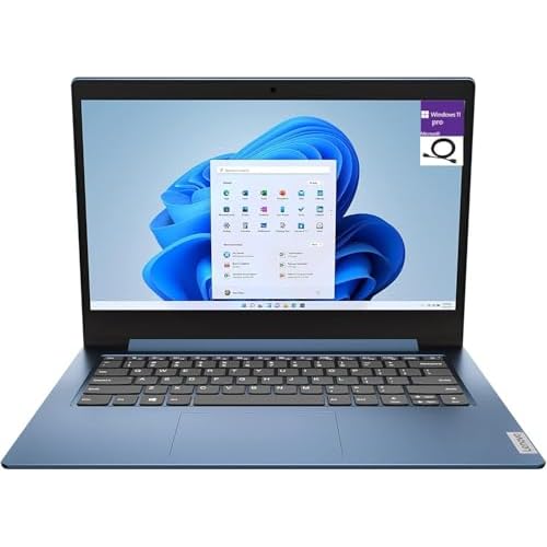 Lenovo IdeaPad 1 14.0 FHD IPS Laptop, Intel Celeron N4020 Processor, 4GB RAM 512GB SSD, Intel UHD Graphics 600, WiFi, Bluetooth 4, Webcam, HDMI, Windows 11 Pro, Blue