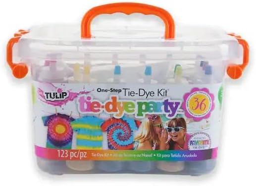 Tulip One-Step Tie-Dye Party Kit, 123 Pieces with Multiple Colors and Supplies