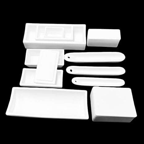 99% Alumina Square Corundum Crucible - High-Temperature Resistant Ceramic Boat for Laboratory Use 1pcs(Square*50 * 50 * 25mm)