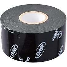 Orbit 53552 2-inch x 100-Foot 10 Mil Pipe Wrap Tape, Black PVC