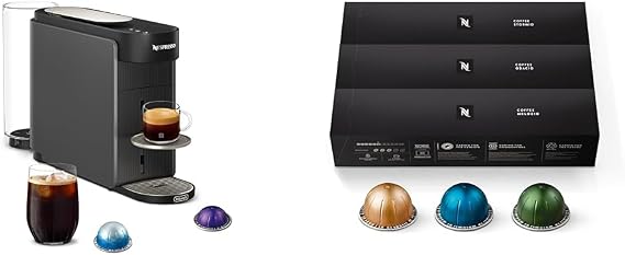 Nespresso Vertuo Up Coffee and Espresso Maker by DeLonghi, Graphite, with Capsules
