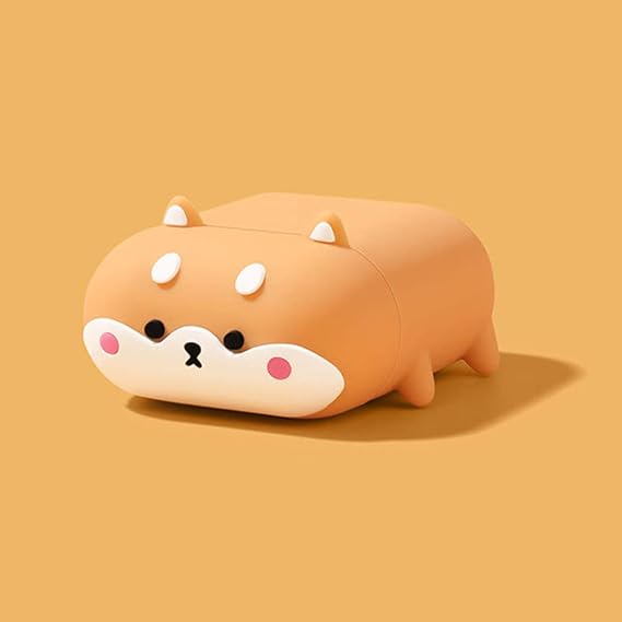 Compatible with AirPods Case Corgi Dog Pro, Protective Silicone Skin Cover for AirPod Case Sleeping Dog, Men Women Funny Kawaii Fashion Cartoon 3D Cute Corgi Cover for AirPods Pro