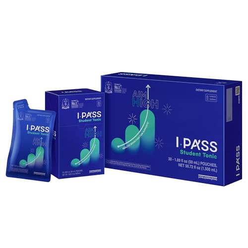 JUNG Kwan Jang iPass Student Tonic - Adaptogen Energy Drink Supplement with Korean Red Ginseng, Jujube, Astragalus & Angelica - Daily Support for School and Activities 30 Pouches, 1.69 fl oz