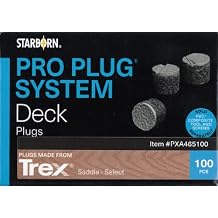 Starborn Pro Plug System Saddle PVC Composite Deck Boards, Covers 25 Sq Ft Includes Plugs Only