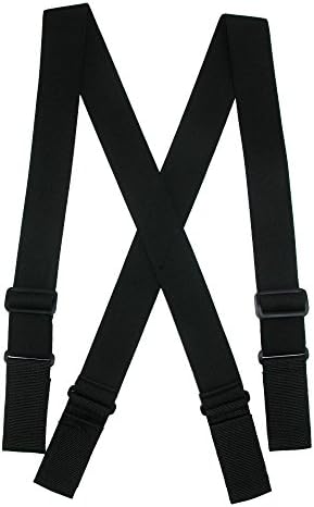 CTM Men's Elastic Heavy Duty Ergonomic Support Suspenders with Hook & Loop Ends
