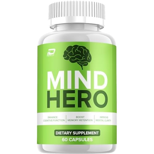 Mind Hero Supplement Capsules MindHero Natural Blend Formula Focus Memory Support and Reviews 1 Pack 60 Capsules