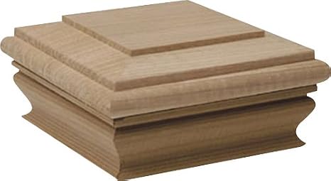 Woodway Flat Top Post Cap, fits 5.5" Post, in Premium Cedar, Pack of 8