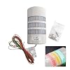 BIK Wall Mounting Three Color Warning Alert with LED Voice Signal Buzzer Alarm Light 12V 24V 220V 110V for Electrical Equipment(12V Shiny Buzzer)