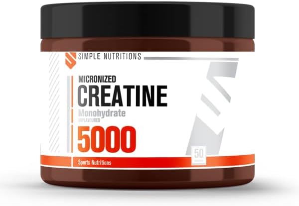 Simple Nutritions Creatine Monohydrate Unflavoured 250 g I Aromasız Kreatin Tozu I 50 Servis I Servis Başına 5000 mg Kreatin Monohidrat