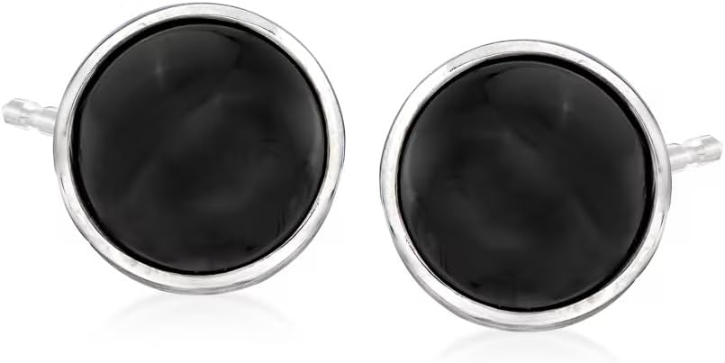 925 Sterling Silver Black Onyx Stud Earrings