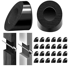 24 pcs 5/16" Angle Washers Black for Cable Railing Stair End, 30 Degree Angled Beveled Edge Washer 5/16 inch Stainless Steel, Cable Railing Hardware