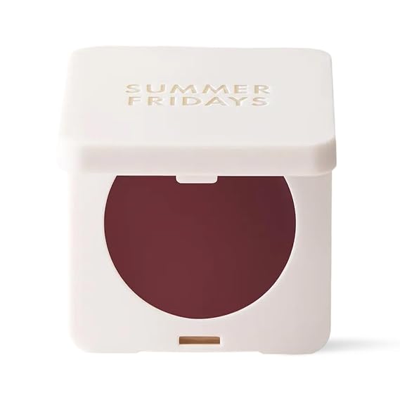 Summer Fridays Blush Butter Balm - Skincare-Infused Hydrating Cream Blush with Hyaluronic Acid, Ceramides, Shea Butter for a Dewy Flush of Color - Cheek and Lip Tint - Berry Spritz (0.14 Oz)