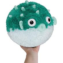 Squishable - Mini Teal Pufferfish - Aquatic Collection - 7 in - Soft Toy Collectible Stuffed Animal