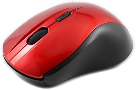 SANOXY 2.4GHz Wireless Optical Mouse for Computer PC Laptop with Wireless Nano-Receiver-RED