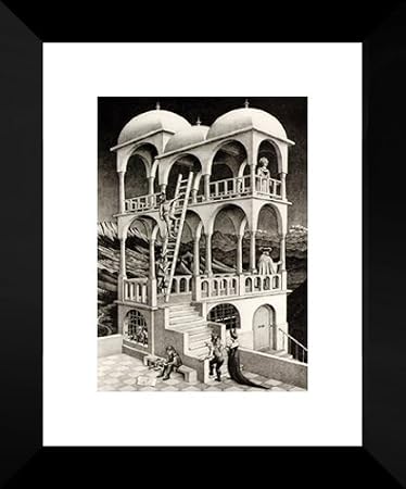 Belvedere 20x24 Framed Art Print by M.C. Escher