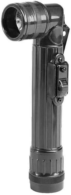 Mil-Tec Medium Anglehead LED Flashlight, 2C, White, Black, Medium, 15143102