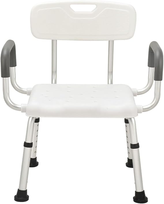 Plus Size 24in Extra Wide Shower Seats for Adults with Arms & Back.RECT