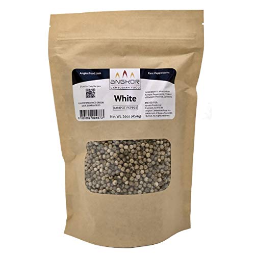 Kampot Pepper Rare Cambodian Peppercorns White, 1lb Bag
