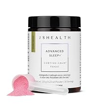 JSHealth Advanced Sleep Plus Powder - Sleep Aid with Precision-Dosed Passionflower, Ashwagandha & Magnesium Glycinate Dihydrate - Sleep Supplement for Adults - Delicious Honey-Lemon Flavor, 30 Serv