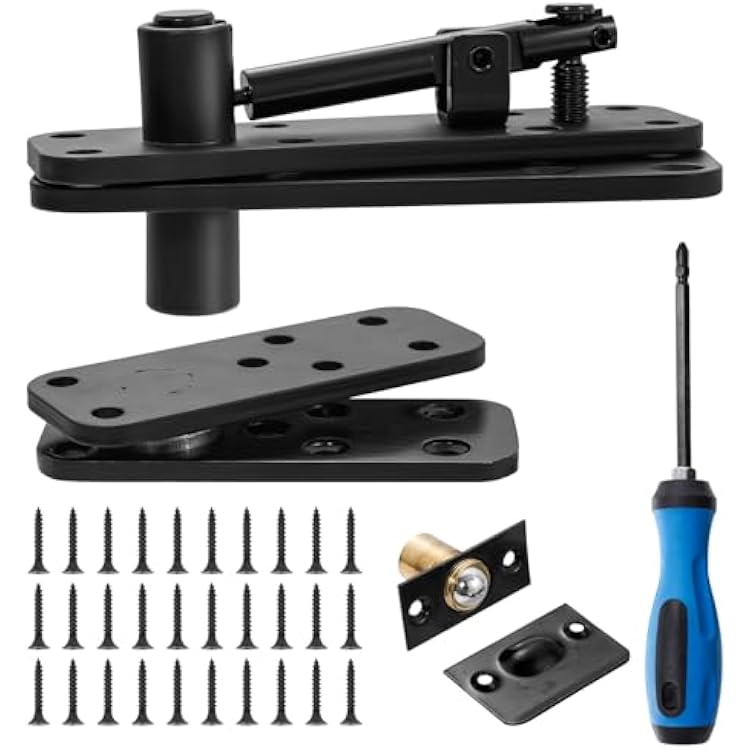 Hidden Door Hinge, Heavy Duty Door Hinge, Pivot Hinge, 570Lbs Load-Bearing, Solid Stainless Steel, Swinging Pivot Hinge 360Rotation Hidden Door Hardware for Secret Hidden Door Bookcase Hinges