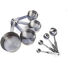 Goson Stainless Steel 4pcs Measuring Cups and Spoons Combo Set