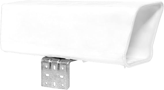 Plastic Newspaper Delivery Tube Box Receptacle & Mounting Bracket, White