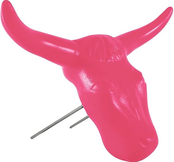 Classic Rattler Steer Head Roping Dummy Pink
