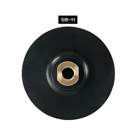 LOZLIN 100MM Rubber Backing Pad 5/8-11 Thread Polishing Grinding Disc Backing Pad for Angle Grinder Polishing Disc Pad Sandpaper Dry/Wet Pads polishing Pads Bonded polishing Head Flexible Tools