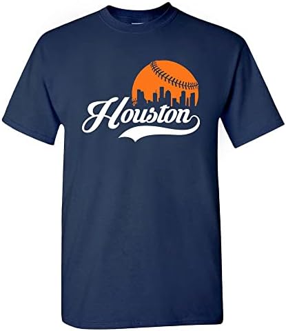 Xtreme Apparrel Cityscape Skyline Mens T-Shirt for Baseball Fans