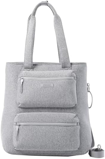 TOTTO - Women's Tote Bag, Model Megumi L, Compartment with 15.4" PC Pocket, Adjustable and Removable Strap, Internal Pocket with Zip, Key Holder, Suitcase Strap, Grey, grey, grande