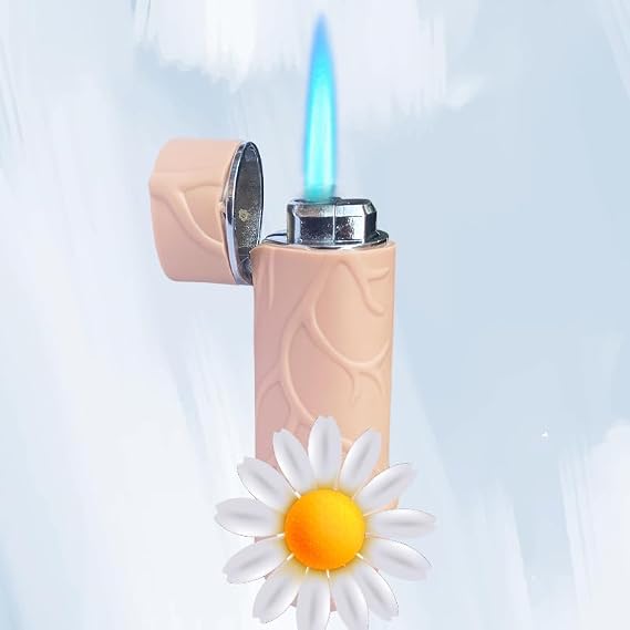 Brown Butane Torch Lighter,Jet Flame Cool Windproof Lighters,Jet Torch Adjustable,Refillable Butane Lighter,Kitchen BBQ Candles