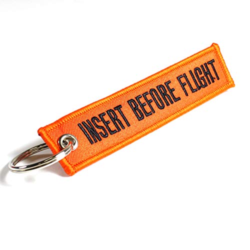 Rotary13B1 - Insert Before Flight Keychain - OrangeBlack