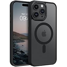 BENTOBEN Magnetic for iPhone 15 Pro Max Case,[Compatible with MagSafe] Translucent Matte Frosted Anti-Fingerprint Slim Shockproof Women Men Protective Cover Case for iPhone 15 Pro Max 6.7",Black