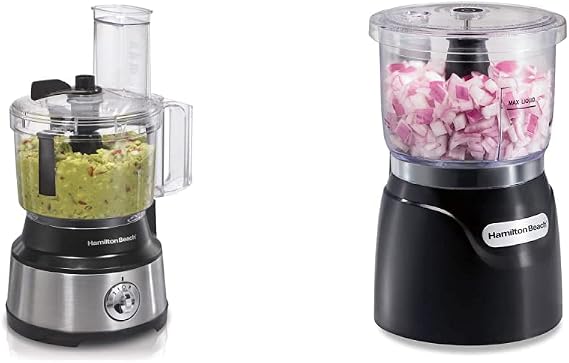 Hamilton Beach Food Processor & Vegetable Chopper Bundle (70730 + 72850)