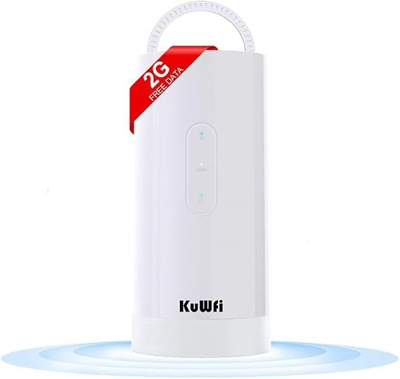 KuWFi Portable 4G LTE Cat6 WiFi Hotspot, Camping Light, 10000mAh Battery