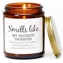 Daughter Gifts from Mom/Dad - Candle Gift for My Favorite Daughter Funny Scented Candle from Mom Dad 7oz Rose & Sandalwood Christmas Birthday Mothers Day Wedding Gifts for Adult Daughters