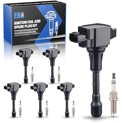 ENA Set of 6 Iridium Spark Plug and 6 Ignition Coil Pack Compatible with Nissan Infiniti Maxima Murano Pathfinder Quest Altima Q50 QX60 FX35 3.5L V6 Replacement for UF550
