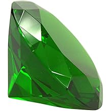 Ruby Glass Diamond Shaped Paperweight (Emerald)