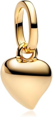 Annmors Gold Charms for Bracelets Family Heart Mom Daughter Dangle Pendants for Women Bracelet & Necklace