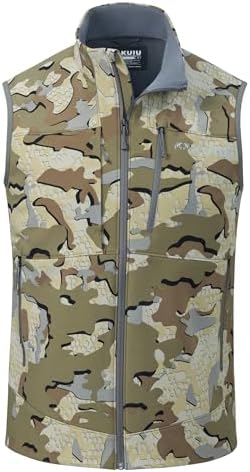 KUIU Guide PRO Vest Wind & Water-Resistant Soft Shell Hunting Vest, Durable & Quiet with Fleece Lining for Cold Weather