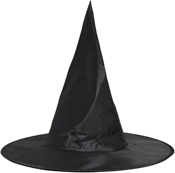 Large Size Black Witch Hat for Halloween Costume Wizard Hats for Party Easter & Witch Theme Decorations Accessories
