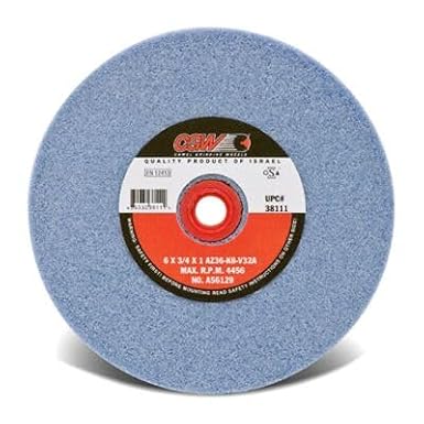 CGW Abrasives 8X1X1-1/4 T1 AZ120-K8-V32A Premium Blue Aluminum Oxide Vitrified Bench and Pedastal Wheels Type 1 - Wheel 1 Pack
