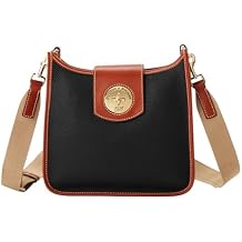 Dooney & Bourke Messenger Bags for Men and Women, Pebble Grain Leather Turnlock Crossbody Bag with Adjustable Strap