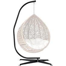Sorbus Hammock Chair Stand Hanging Chair Stand- Steel Sensory Swing Stand- Weather & Rust Resistant C Stand- Adjustable Portable Stand 330lbs for Tree, Lounger, Air Porch, Indoor/Outdoor, Patio