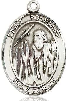 Extel Large Oval Pewter St. Polycarp of Smyrna Medal, Made in USA