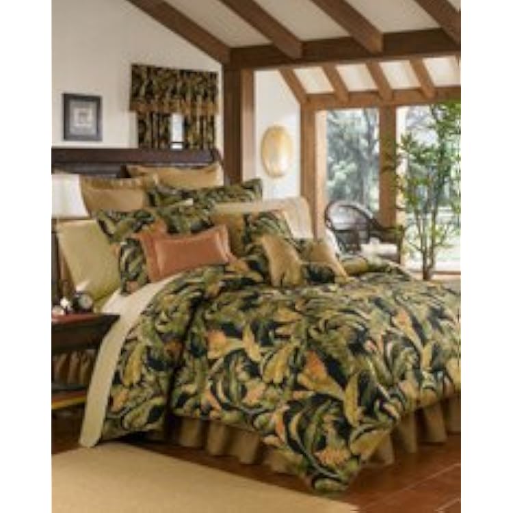 Thomasville La Selva Black King 4 Piece Comforter Set, 15 Bed Skirt