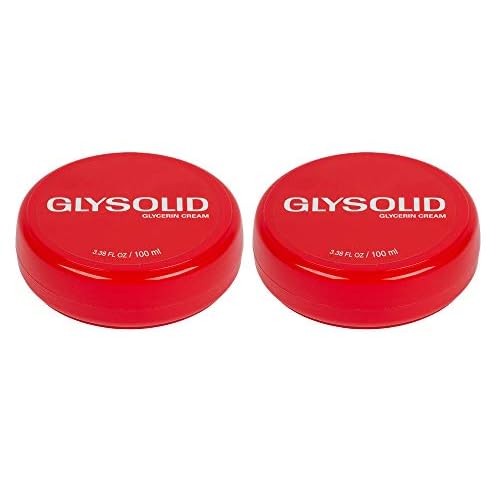 Glysolid Glycerin Skin Cream - Thick, Smooth, and Silky - Trusted Formula for Hands, Feet and Body 3.38 fl oz 100ml Jar - 2pack